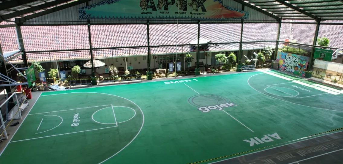 Gojek Sports Field Branding